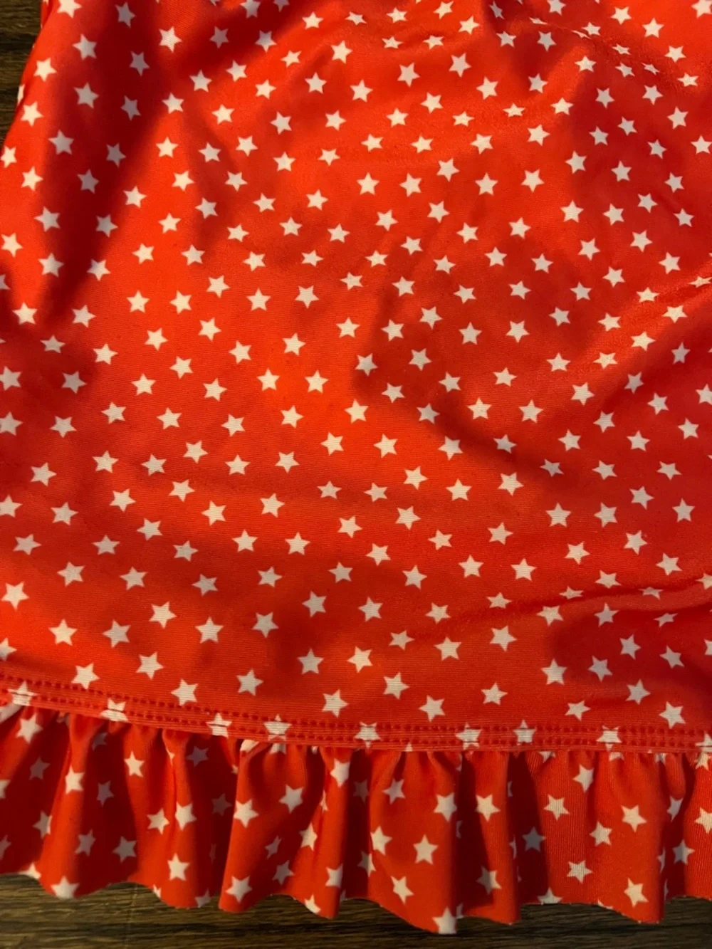 Cat & Jack Red Ruffle Star Tankini with Blue Star Bikini Bottoms
